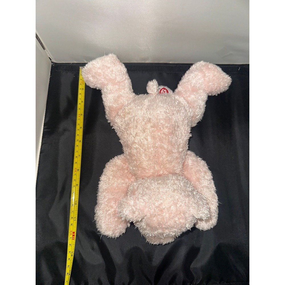 Ty Baby Pink Bear Plush Cuddlecub Tysilk Pluffies Rattle Silky 2001 Vintage 12"
